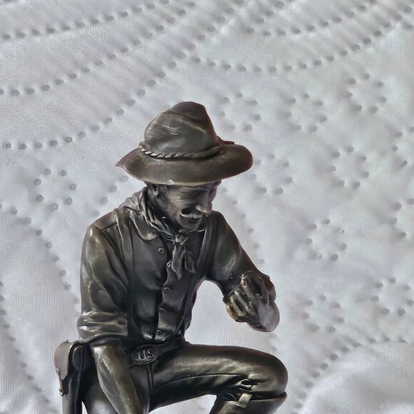 The Franklin Mint The Prospector Metal Sculpture, Pewter, 1974 With Box & COA - Picture 11 of 14